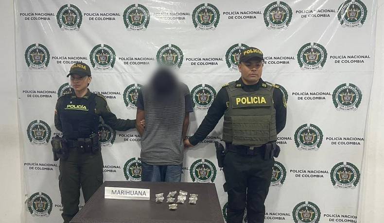 Capturado sujeto por tráfico de estupefacientes en marihuana en Mariquita