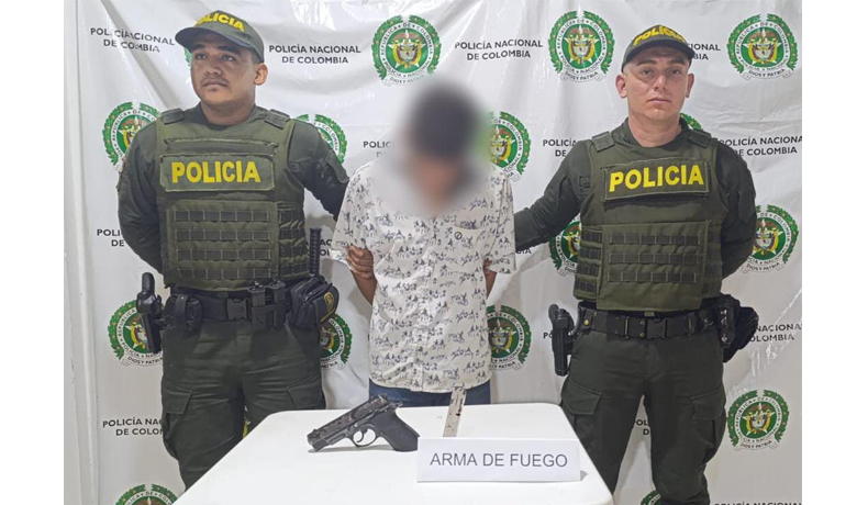 Capturado un sujeto e incautada un arma de fuego en Olaya Herrera