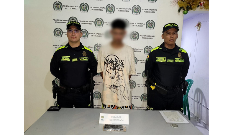 Por el hurto de un celular un joven fue capturado en el barrio Las Brisas de Ibagué