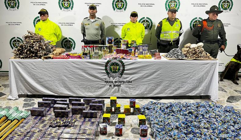 Policía en Ibagué incautó más de 192 kl de pólvora