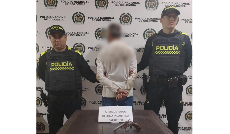 Capturado un sujeto e incautada un arma de fuego en Armero Guayabal