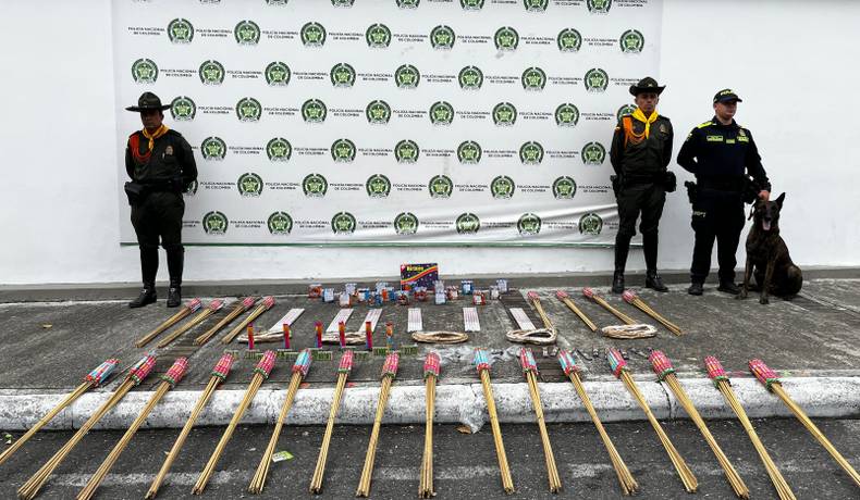 La Policía Metropolitana de Ibagué incautó elementos pirotécnicos avaluados en 15 millones de pesos