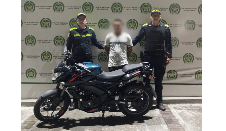 Captura en flagrancia por el hurto de una motocicleta en el sur de Ibagué