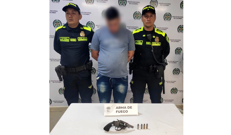 Un hombre fue capturado en Ibagué por el porte ilegal de un arma de fuego
