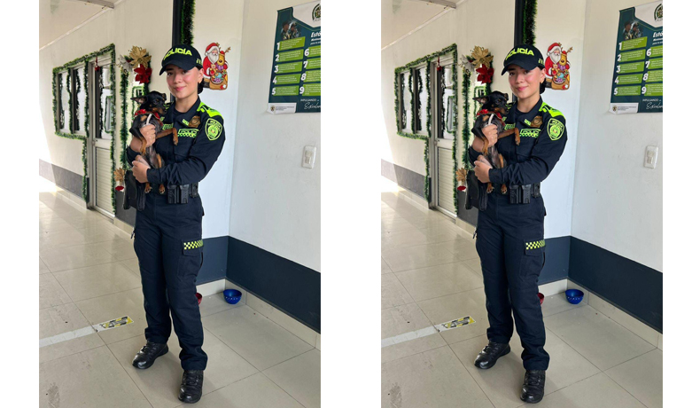 Mateo, el canino que cambio la vida de la patrullera Yaira Bermúdez 