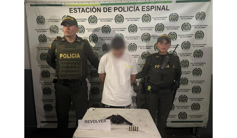 En El Espinal, capturado un hombre e incautada un arma de fuego