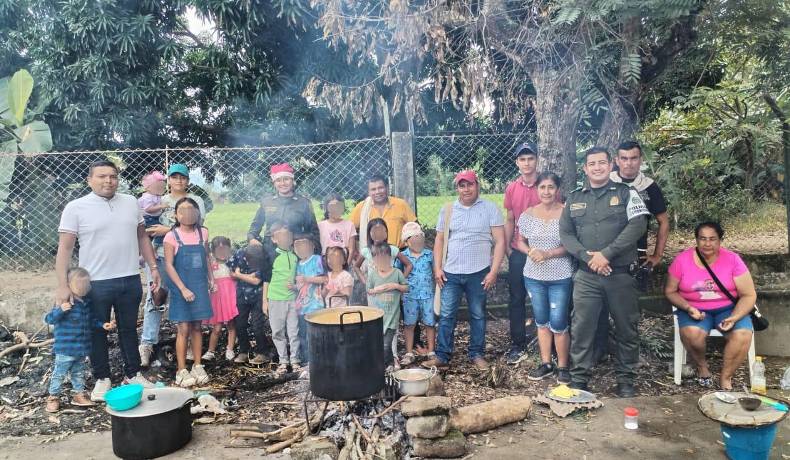 En Saldaña, Policía Comunitaria fomenta la recuperación del salón comunal en la vereda Pueblo Nuevo