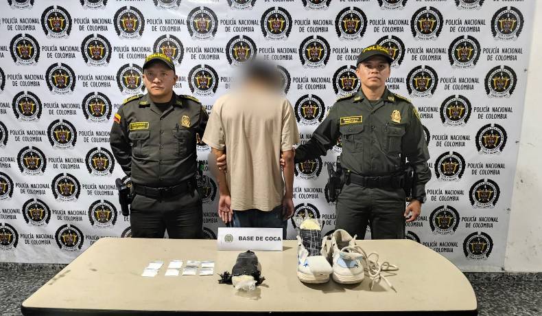 Un menor aprehendido en Ibagué por transportar casi un kilo de cocaína en un bus intermunicipal