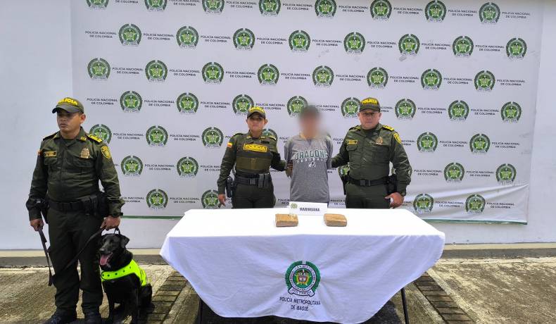 Cayó al pasar por el lado de “Osaka”, su poderoso olfato detecto la marihuana