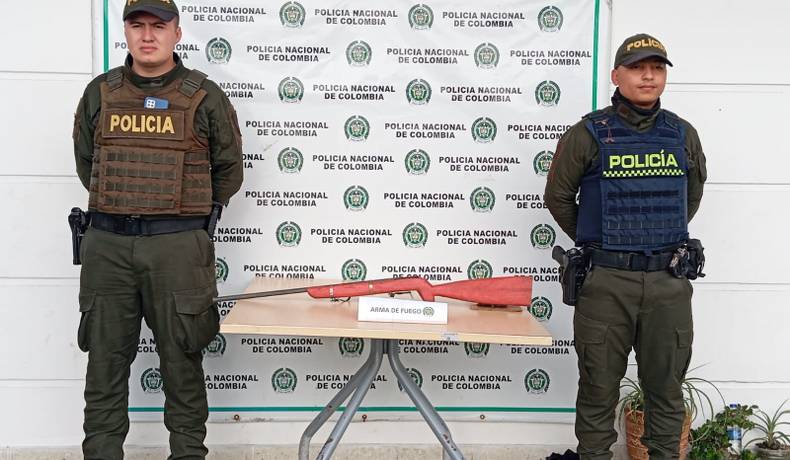 En Casabianca, Policía Tolima logró la incautación de un arma de fuego tipo escopeta