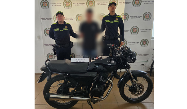 Policía Tolima incauta motocicleta con chasis alterado en Honda