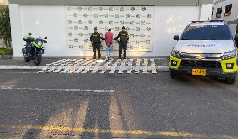 48 kilos de marihuana incautados en la vía Ibagué-Mariquita
