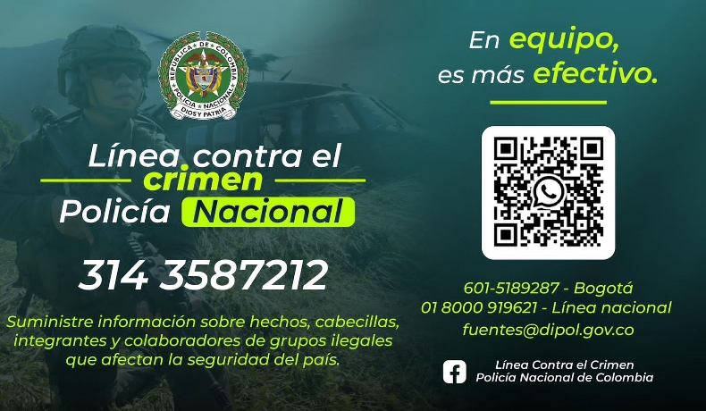 Grupo Especial de la Dirección de Inteligencia de la Policía crea línea contra el crimen 