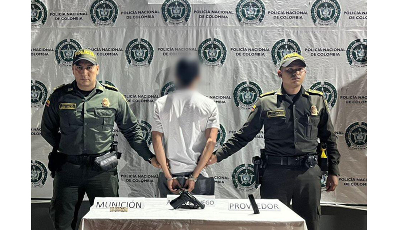 En Rovira, Policía Tolima logró la captura de un sujeto y la incautación de una pistola 