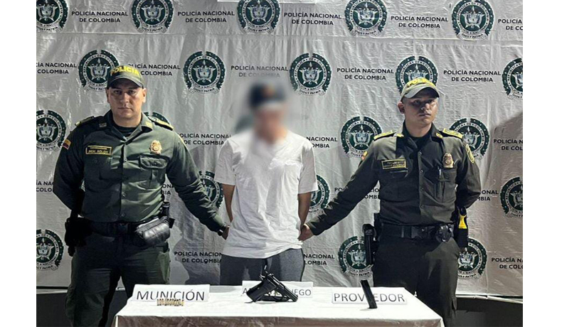 En Rovira, Policía Tolima logró la captura de un sujeto y la incautación de una pistola 