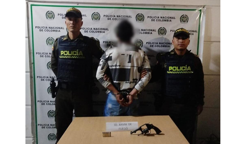 En San Gerónimo, Casabianca, se logró la captura de un sujeto, la incautación de un revolver y munición