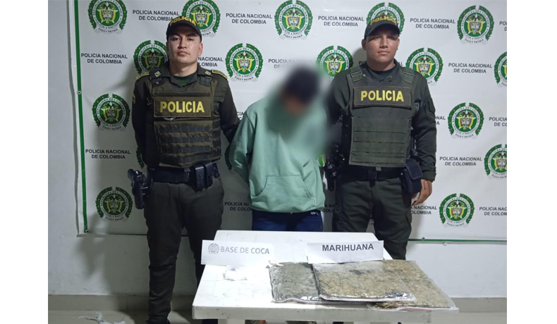 En el Líbano, se logró la captura de un sujeto y la incautación de alucinógenos
