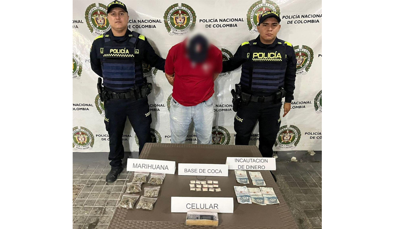 En Melgar, capturado un sujeto e incautados estupefacientes, un celular y dinero en efectivo