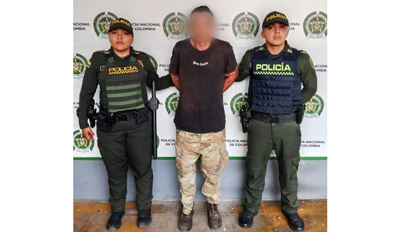 Agresor capturado en flagrancia por violencia intrafamiliar