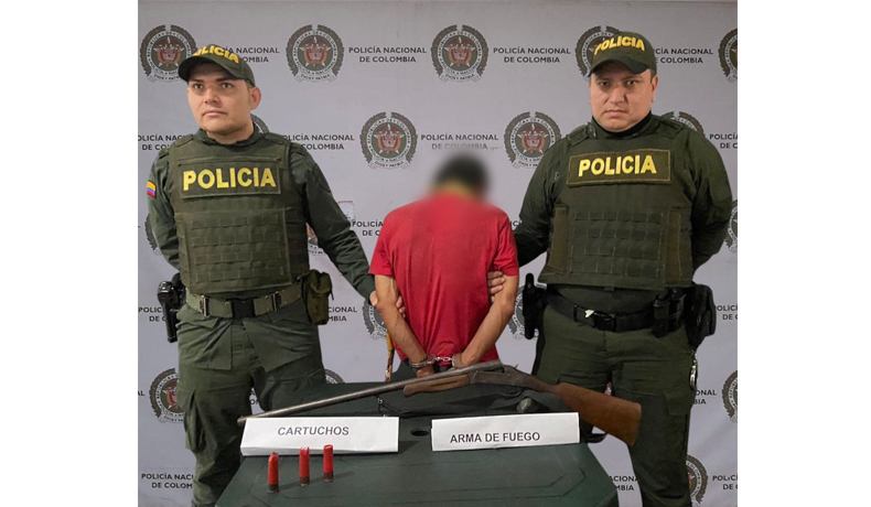En Playarrica, capturado adulto mayor, incautada arma de fuego y munición