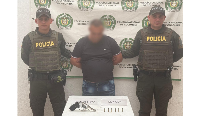 En Coyaima, se logró la captura de un sujeto, la incautación de un arma de fuego y munición