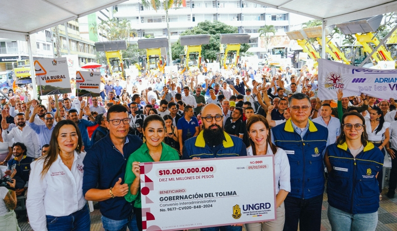 Así se logró el convenio entre la UNGRD y la Gobernación del Tolima para entrega de maquinaria amarilla