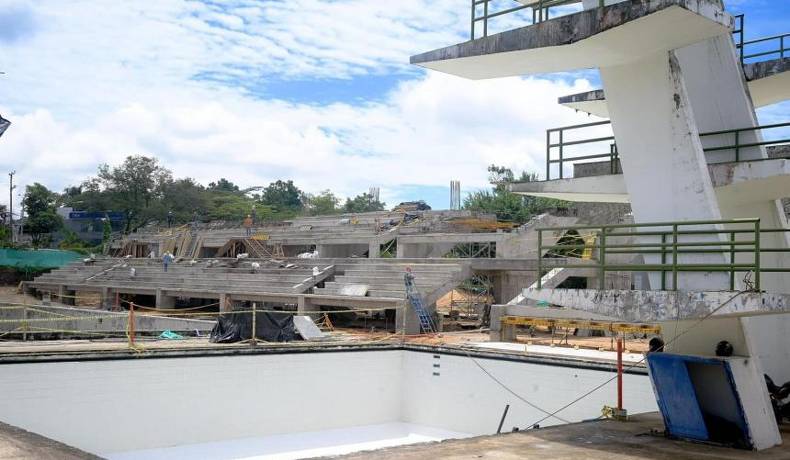 Avanzan obras en Piscinas de la 42: Inició fase de impermeabilización y graderías presentan progreso del 70 %