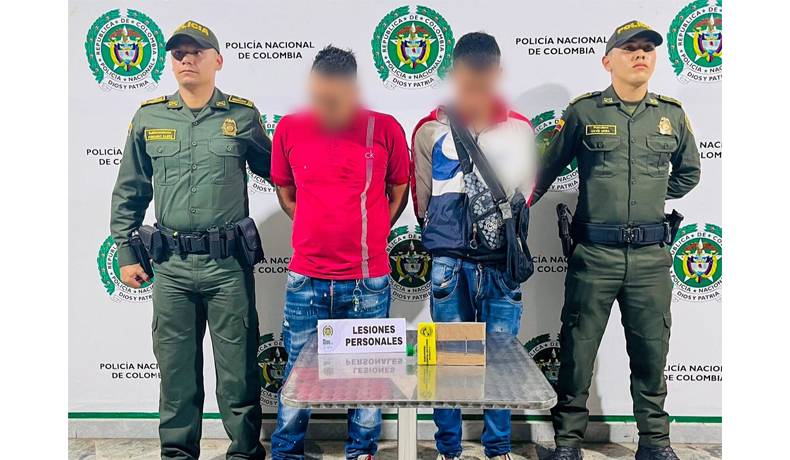 Capturados en flagrancia por agresión con arma blanca