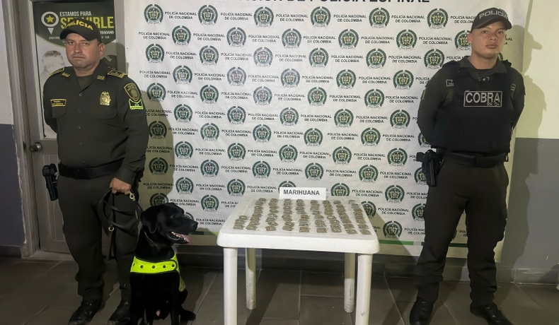 Gracias al olfato de Polo se logró la incautación mediante hallazgo de estupefacientes