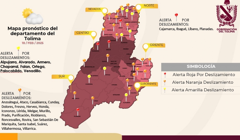 Tolima refuerza acciones ante emergencias climáticas y extiende calamidad pública