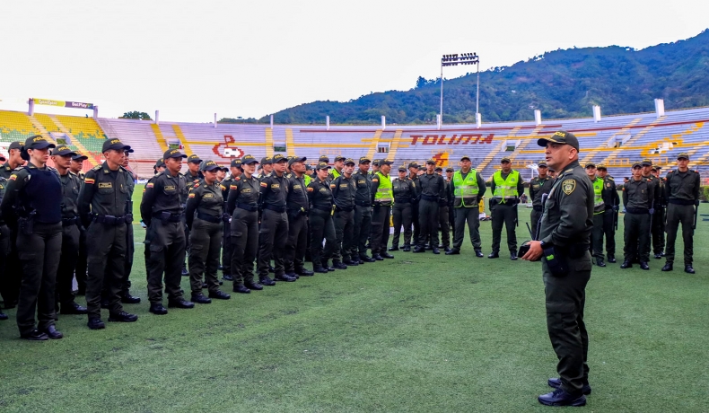 Dispositivo de seguridad para el partido de Copa Libertadores