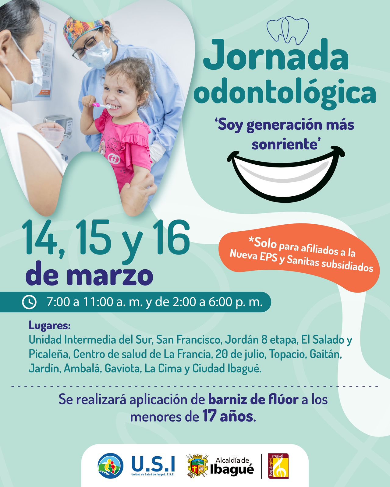 Jornada odontológica para menores de edad en Ibagué