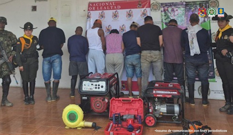 Por minería ilegal fueron judicializados ocho presuntos responsables en el Tolima 