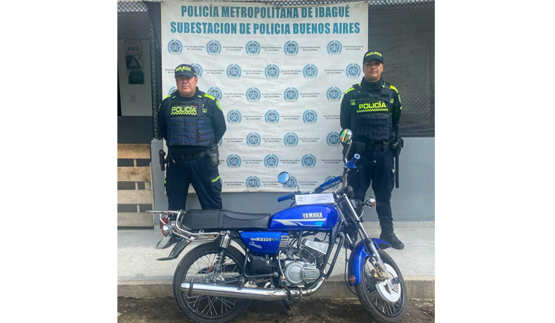 Recuperan motocicleta que había sido hurtada hace más de tres años en Risaralda