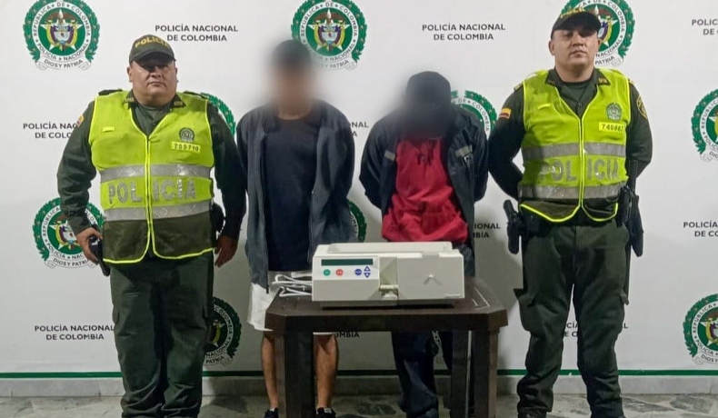 Capturados individuos que habían hurtado elemento y exigian dinero a la víctima