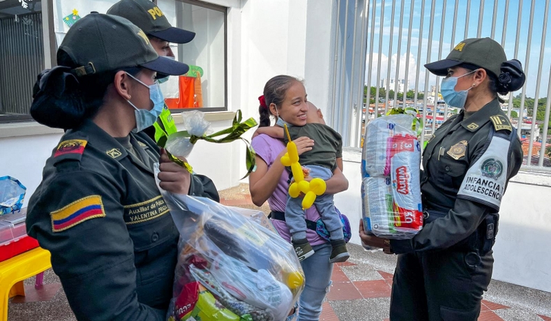 Policía de infancia en Ibagué celebró un cumpleaños entre sonrisas y esperanza