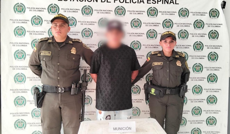 En El Espinal capturado un sujeto por daño en bien ajeno y porte de municiones