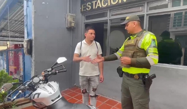 Se logró la recuperación de una motocicleta requerida por autoridades de Bogotá