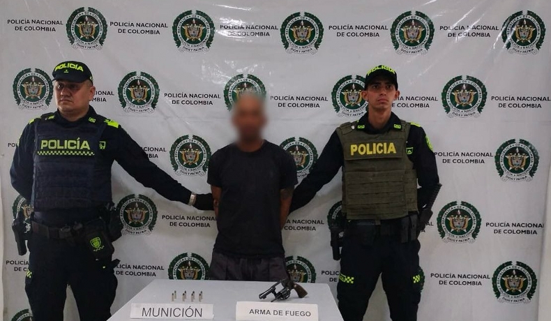 En San Sebastián de Mariquita se logró la captura de un sujeto y la incautación de un arma de fuego y munición