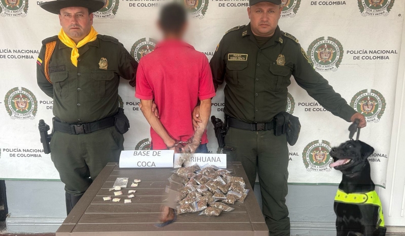 Gracias a Polo se logró la captura de un sujeto y la incautación de estupefacientes