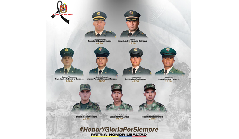 9 militares fallecieron en un accidente aéreo en Arenal, en el sur de Bolívar