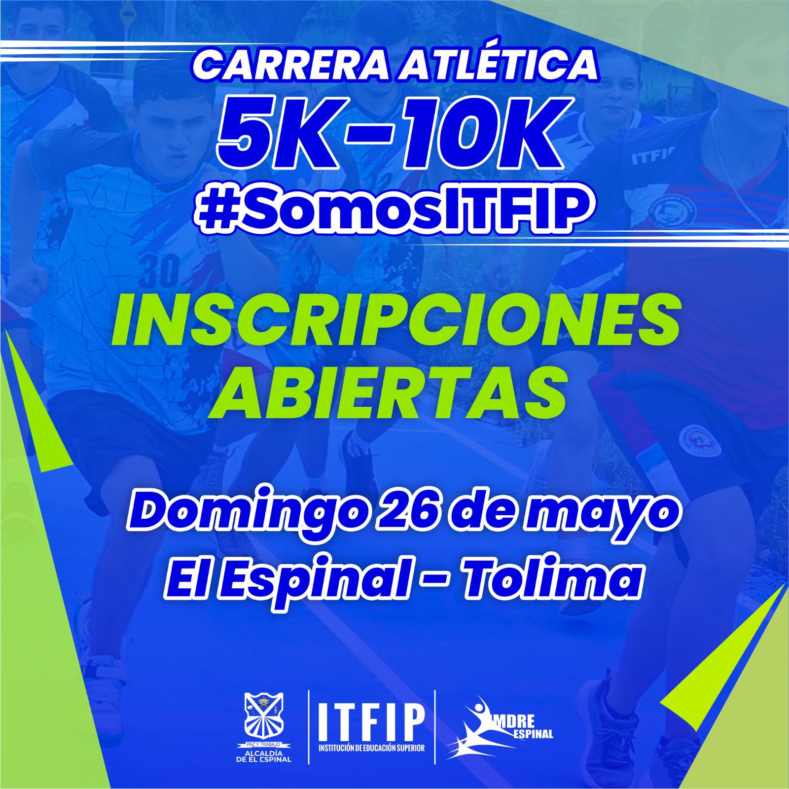 ITFIP abre inscripciones para carrera atlética de 5k y 10k
