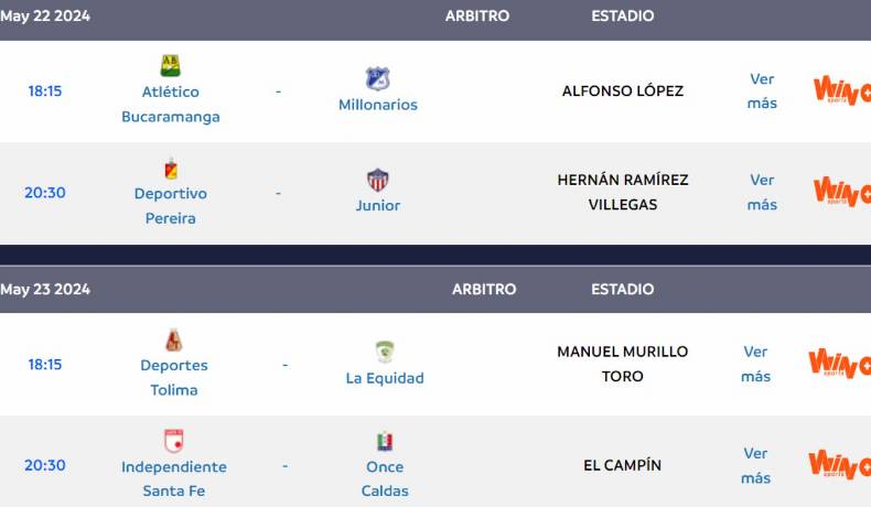 Fecha 4 de los cuadrangulares semifinales LigaBetplay 