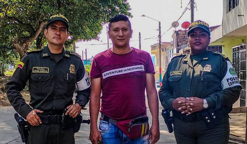 Jania, patrullera de la METIB que rinde honor a sus raíces afrocolombianas