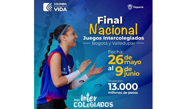 Tolima presente en la final nacional de Juegos Intercolegiados con 130 deportistas