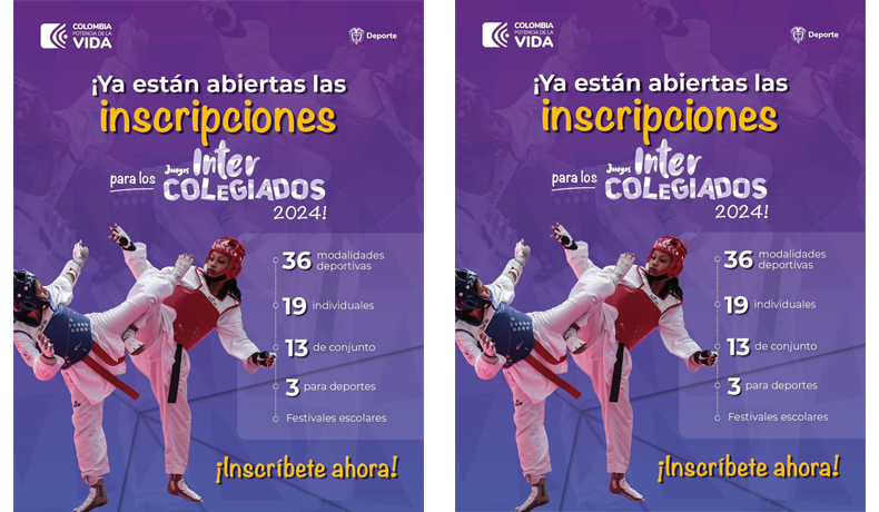 Abiertas inscripciones para Juegos Intercolegiados 