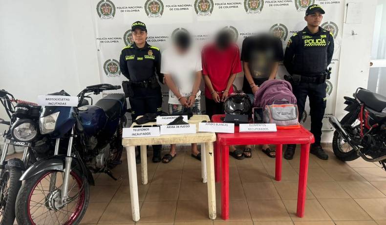 Capturadas 3 personas en Honda por hurto y porte ilegal de armas