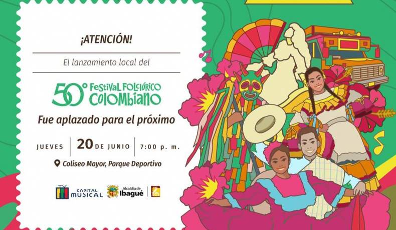 El 20 de junio será el lanzamiento local del 50° Festival Folclórico en Ibagué