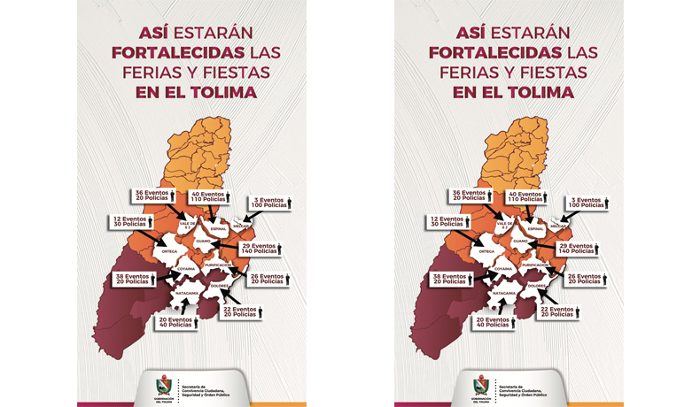 Así se prepara el Tolima en seguridad para las ferias y fiestas